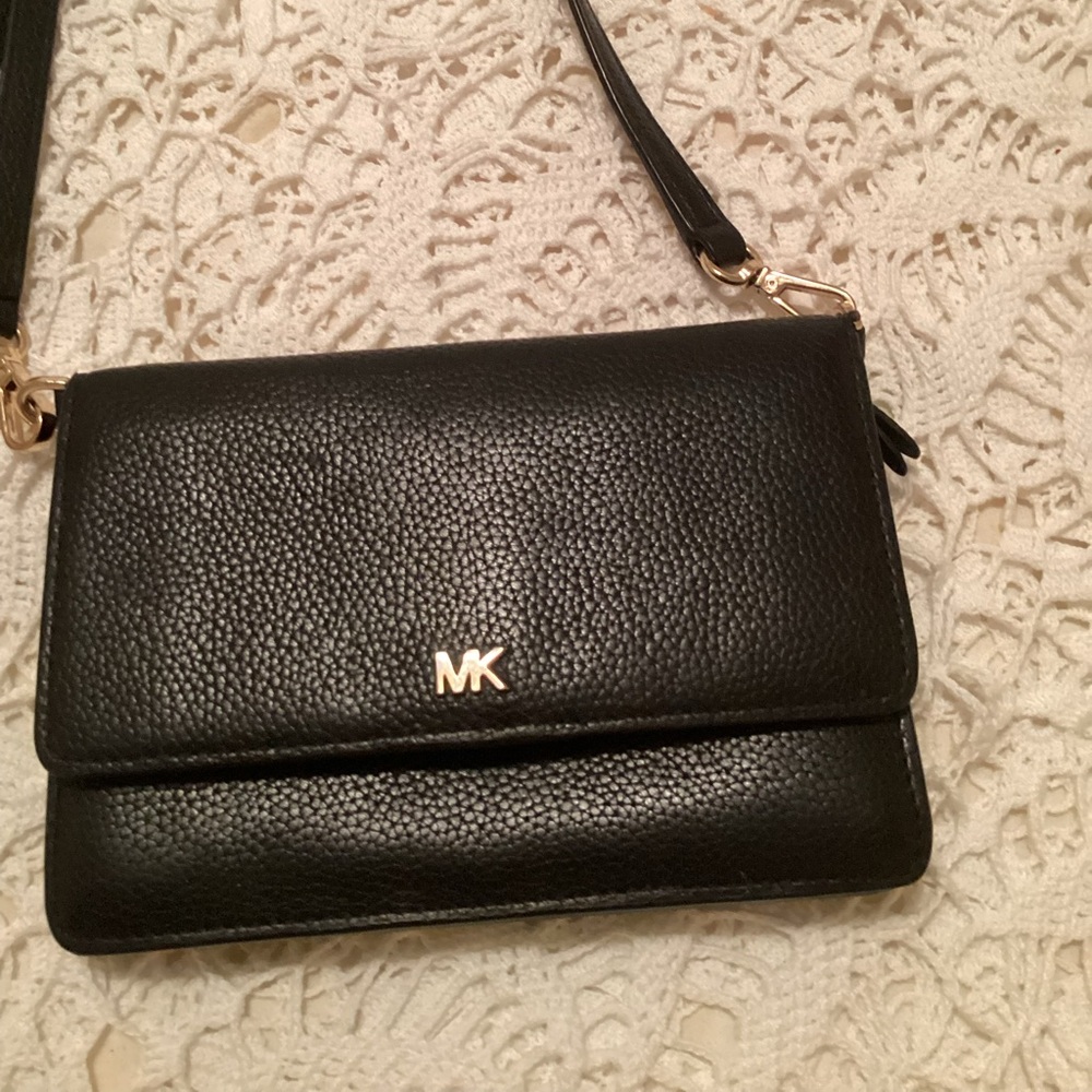 Michael Kors Crossbody Black Leather Purse